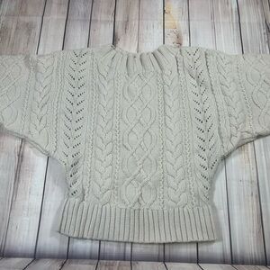 Vintage Express Cream Cable Knit Sweater. Size Medium. #fishermancore #cableknit